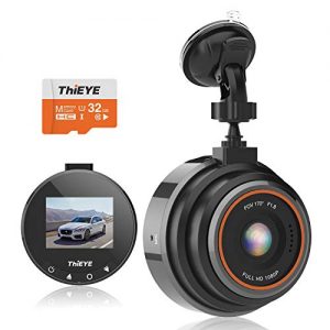 ThiEYE Dash Cam 1080P Full HD DVR Dashboard Video Recorder On-Dash Cameras for Cars with Night Vision, 170° Super Wide Angle, WDR, Loop Recording, Parking Monitor, G-Sensor (32GB SD Card Included)