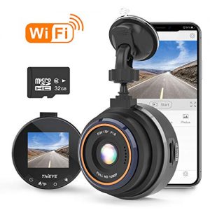 THIEYE Dash Cam Wifi Full HD 1080P, Mini Car DVR Dashboard Camera with 32GB SD Card, Super Night Vision, 1.5″ LCD Display, 170 Super Wide Angle, G Sensor, Parking Monitor, Motion Detection, WDR